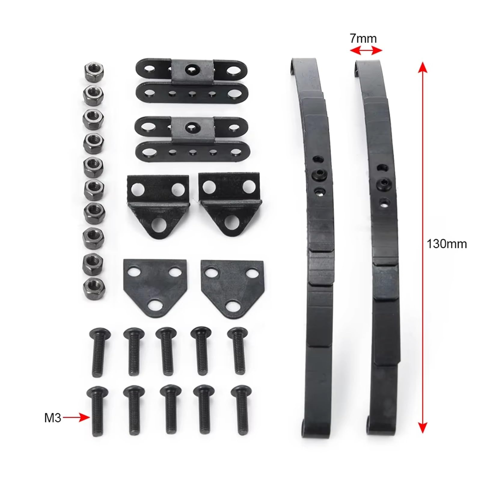 RC Accessoires Voitures pour D90 1/10 Suspension À Ressort À Lames Dures Barre en Acier Inoxydable Chenille Voiture Camion Modèle Mise À Niveau Pièces Modification Voiture Accessoires