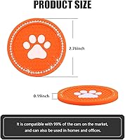 Vista 2 de Kewucn Bling Paw Car Cup Holder Coaster, 2 PCS Non-Slip Auto Cup Coasters, Shiny Crystal Rhinestone Insert Decorative Cup Mat, Universal Vehicle