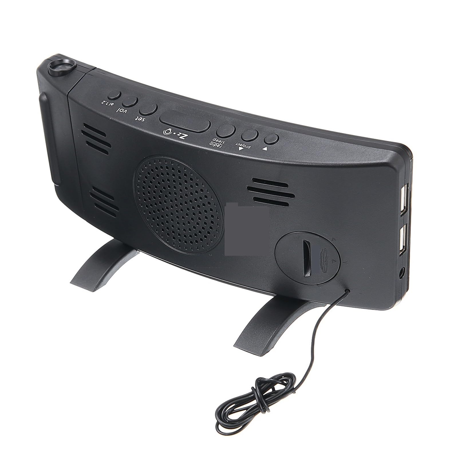Radio Reloj Digital USB con De Proyección, Proyector Tiempo FM, Función Repetición, Mesa Temperatura Y Humedad ProyeccióN NíTida