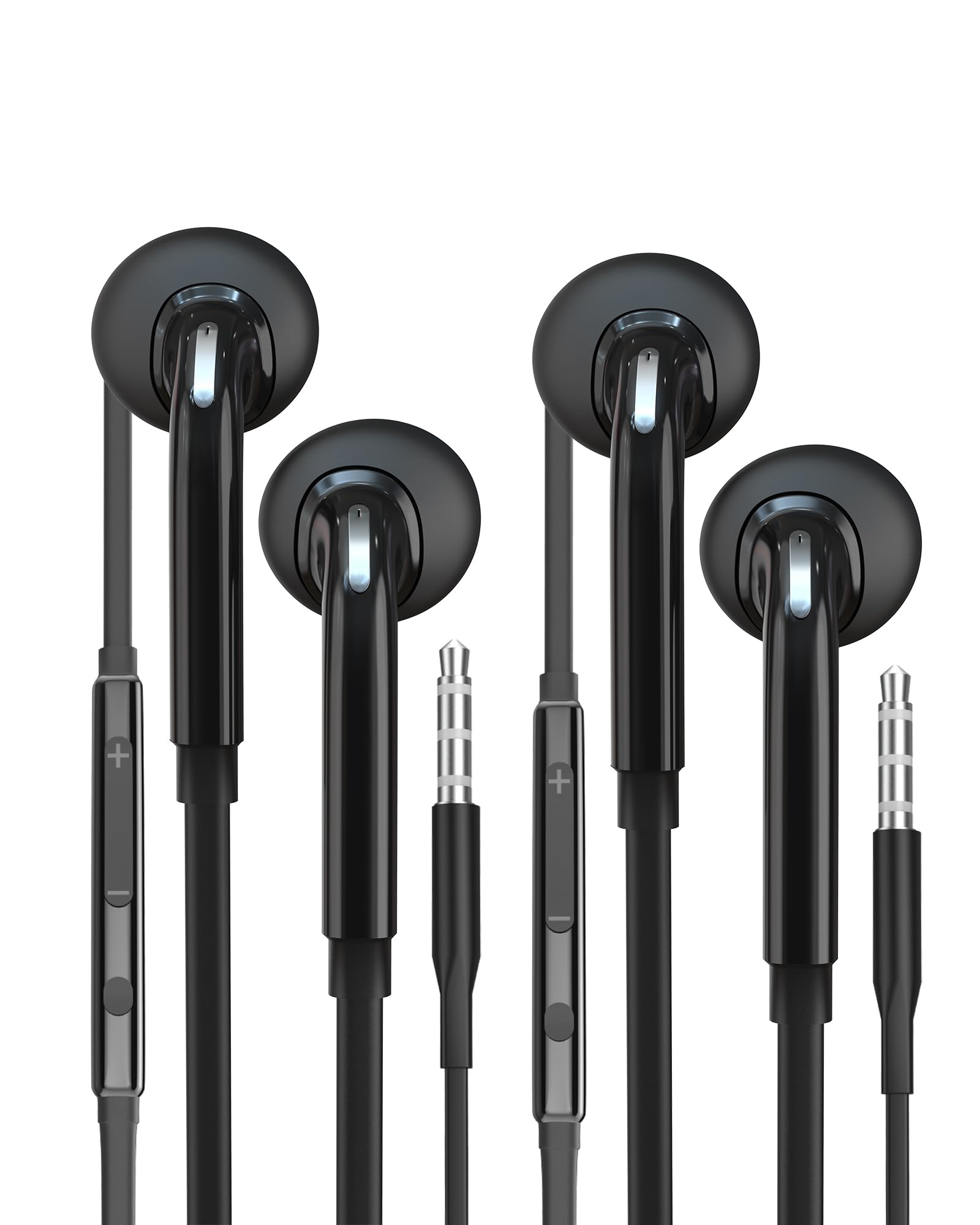 3.5mm オンライン イヤホン有線イヤフォン(2個セット)マイク付きイヤホンゲーミングイヤホンPC Earphonesノイズキャンセリングパソコン用ヘッドホンインナーイヤー型対応Samsung Galaxy S10e S10+ S9+ S8+ S7 Active S6 Edge Note9 Note8 Note7 Note5
