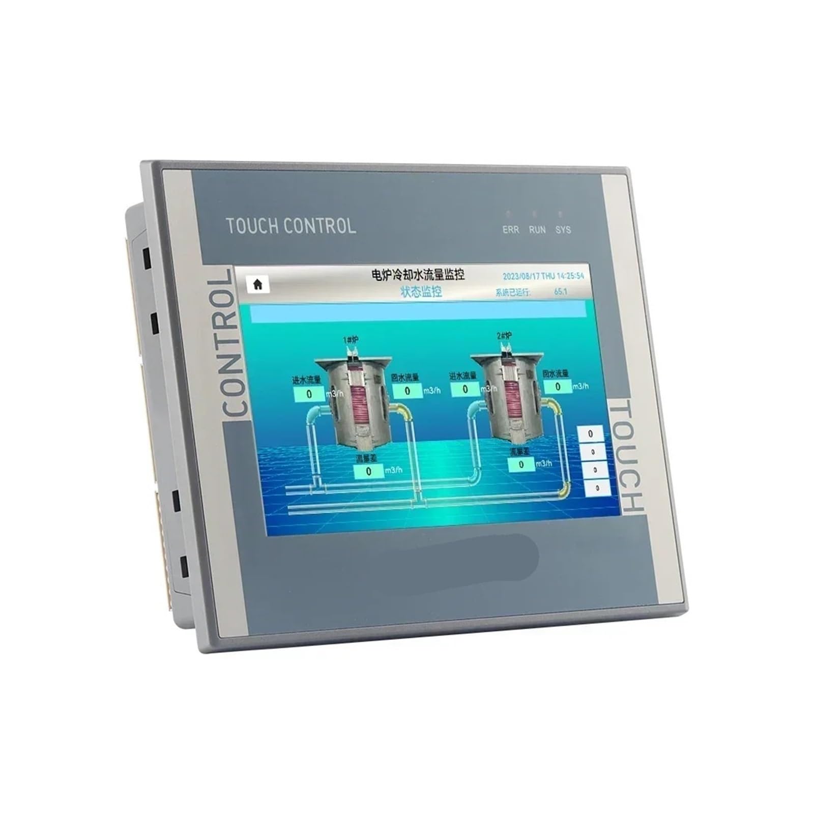 OSHZIKJII HM10A 10'' Inch HMI All-in-1 Machine 16I 16O FX3U HMI Ethernet 4AI 2AO Analog Output RS232 RS485(HM10A-32MT)