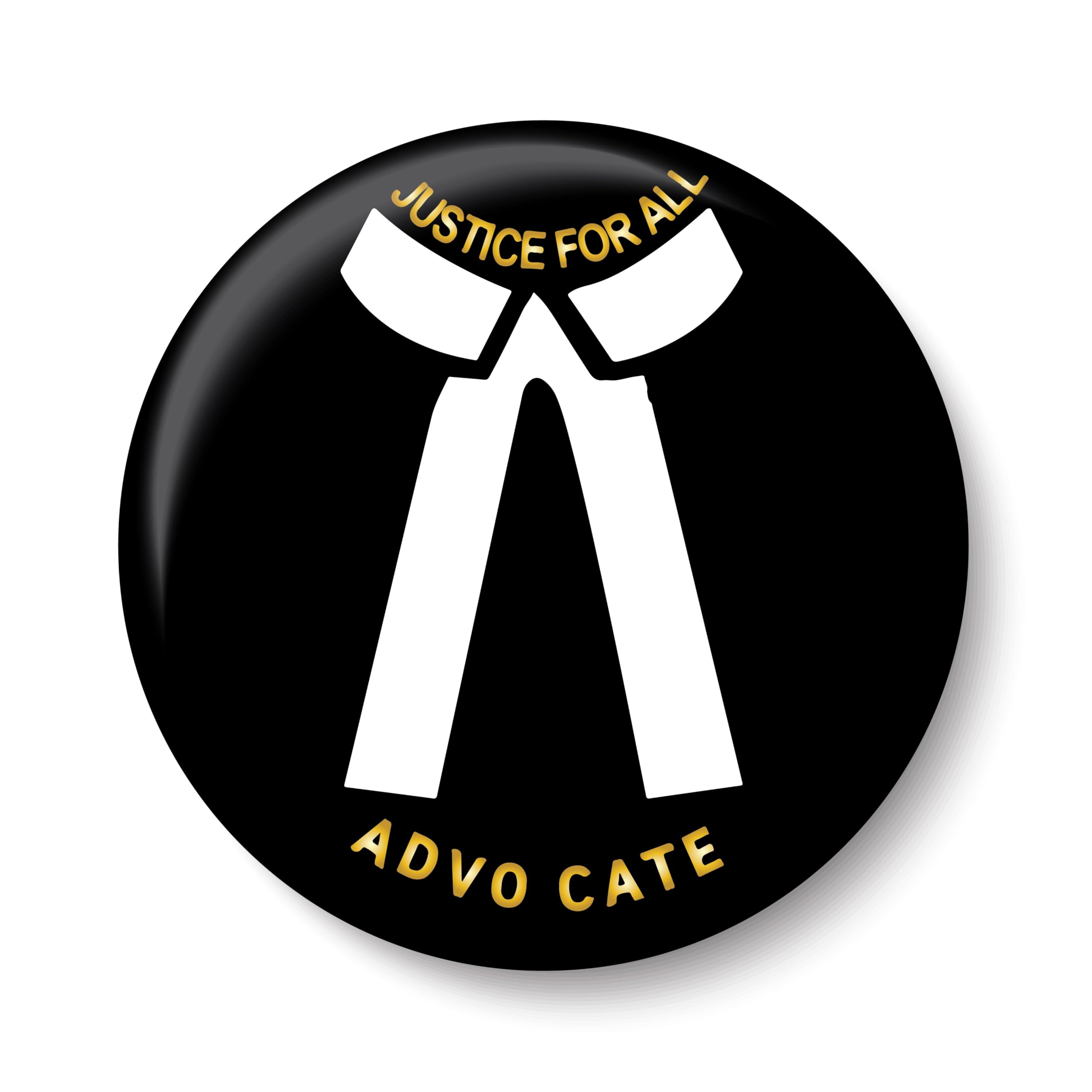 PEACOCKRIDE Justice for All I Lawyer I Advocate I Pin Badge Multicolor