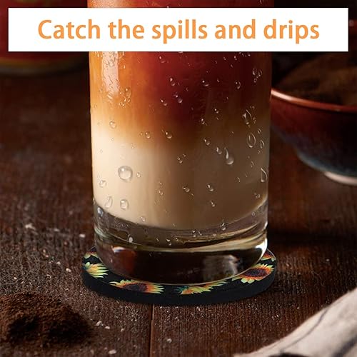 Miniatura 4 de Moly Magnolia Paquete de 2 posavasos absorbentes para automóvil para bebidas, de 2.75 pulgadas, bonitos portavasos de automóvil para mujeres,