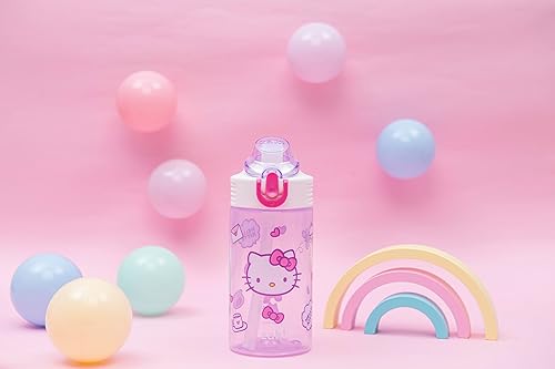 Miniatura 124 de Zak Designs Botella de agua de Paw Patrol, plástico sólido, 16 oz, pajilla, asa, cubierta de boquilla emergente contra fugas