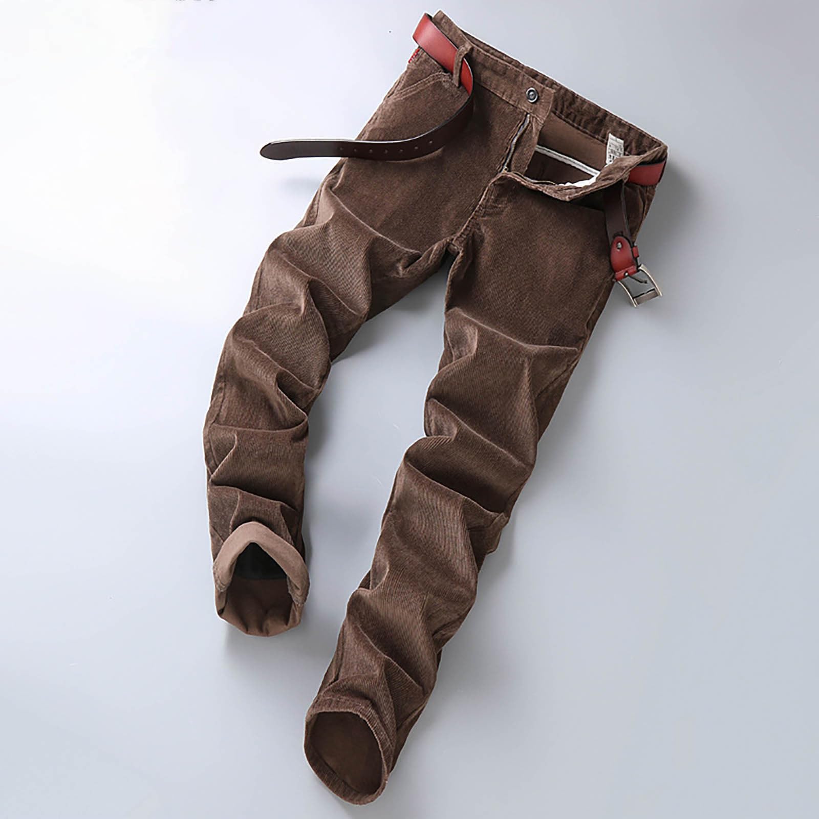 Generico Pantaloni da Uomo in Velluto a Coste con vestibilità Classica, Foderati, Elasticizzati, Elasticizzati, per Autunno e Inverno, Casual, per Il Tempo Libero, per Autunno e Inverno, Casual