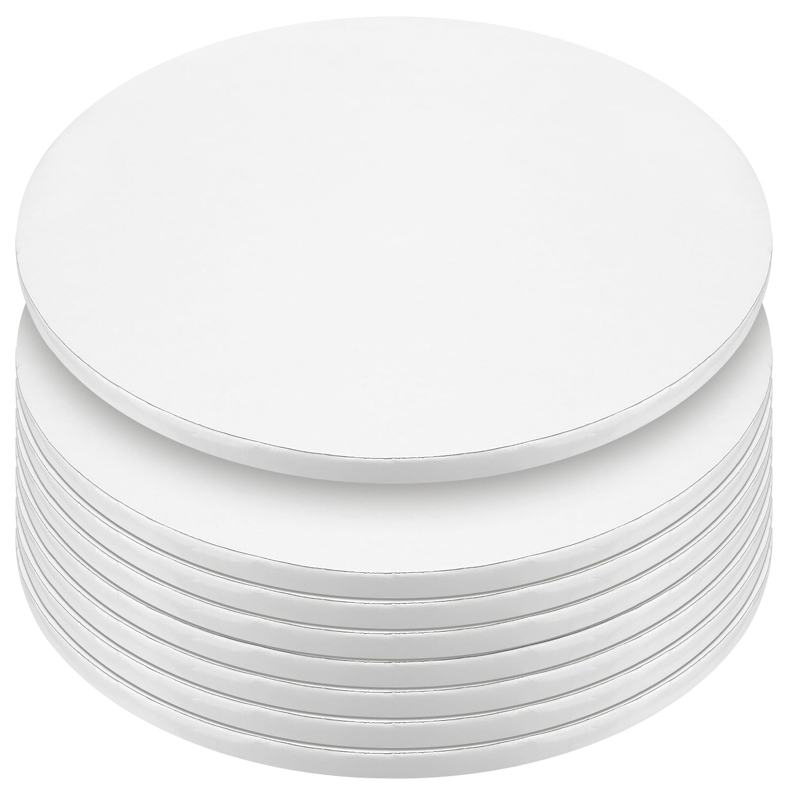 8 unidades de 30,5 cm de 12 pulgadas blancas para tartas, 12 mm de grosor, reutilizables, redondas, para transporte, tartas, bodas, cumpleaños y fiestas