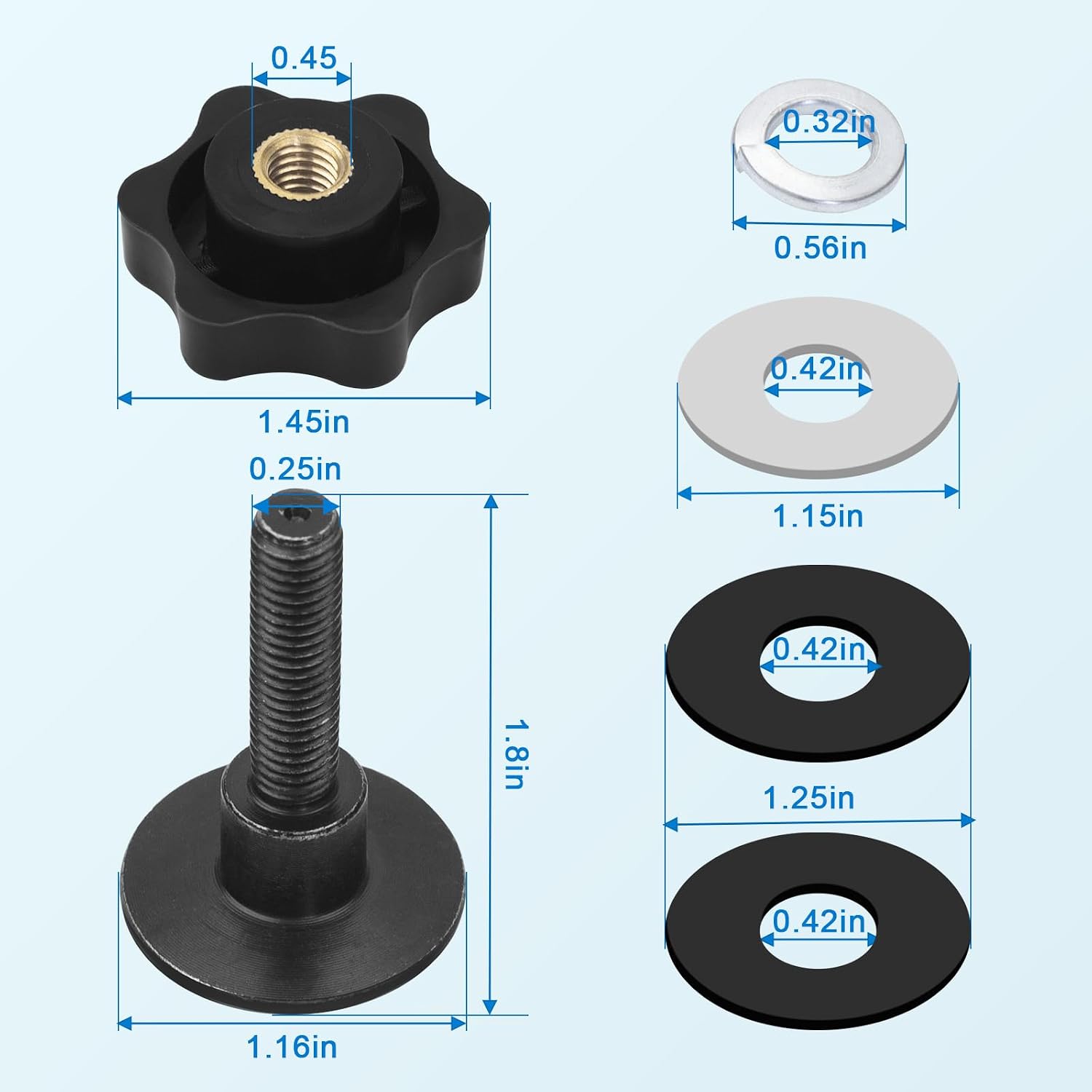 254A0001 Tonneau Cover, 2 Pcs Elevator Bolt Assembly, for Hard Folding Truck Bed Tonneau Cover