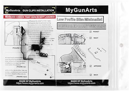 Miniatura 2 de Clip delgado para pistola de perfil bajo, funda de transporte oculta minimalista IWB, fácil de instalar