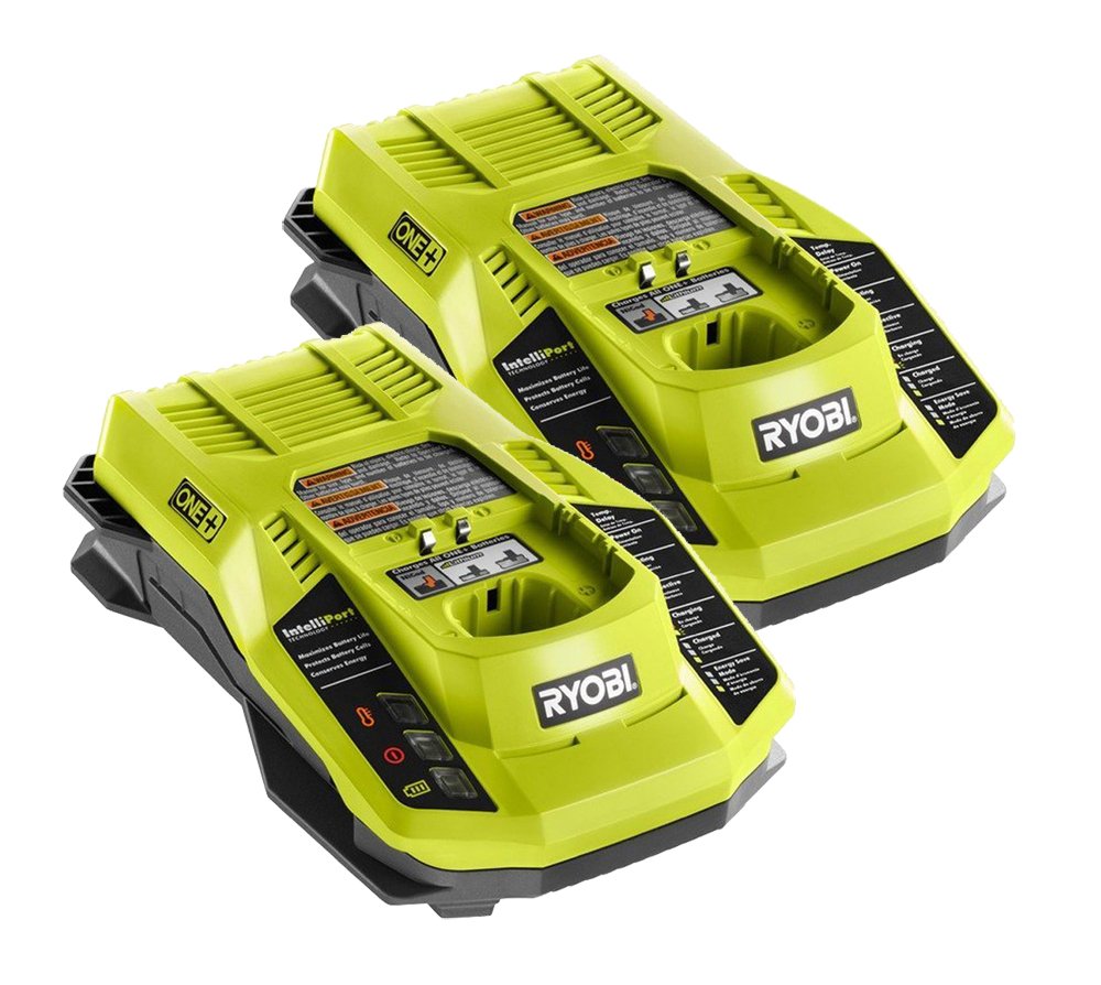 Ryobi 18 Volt P117 2 Pack Dual-Chemistry Battery Charger # 140185011-2PK
