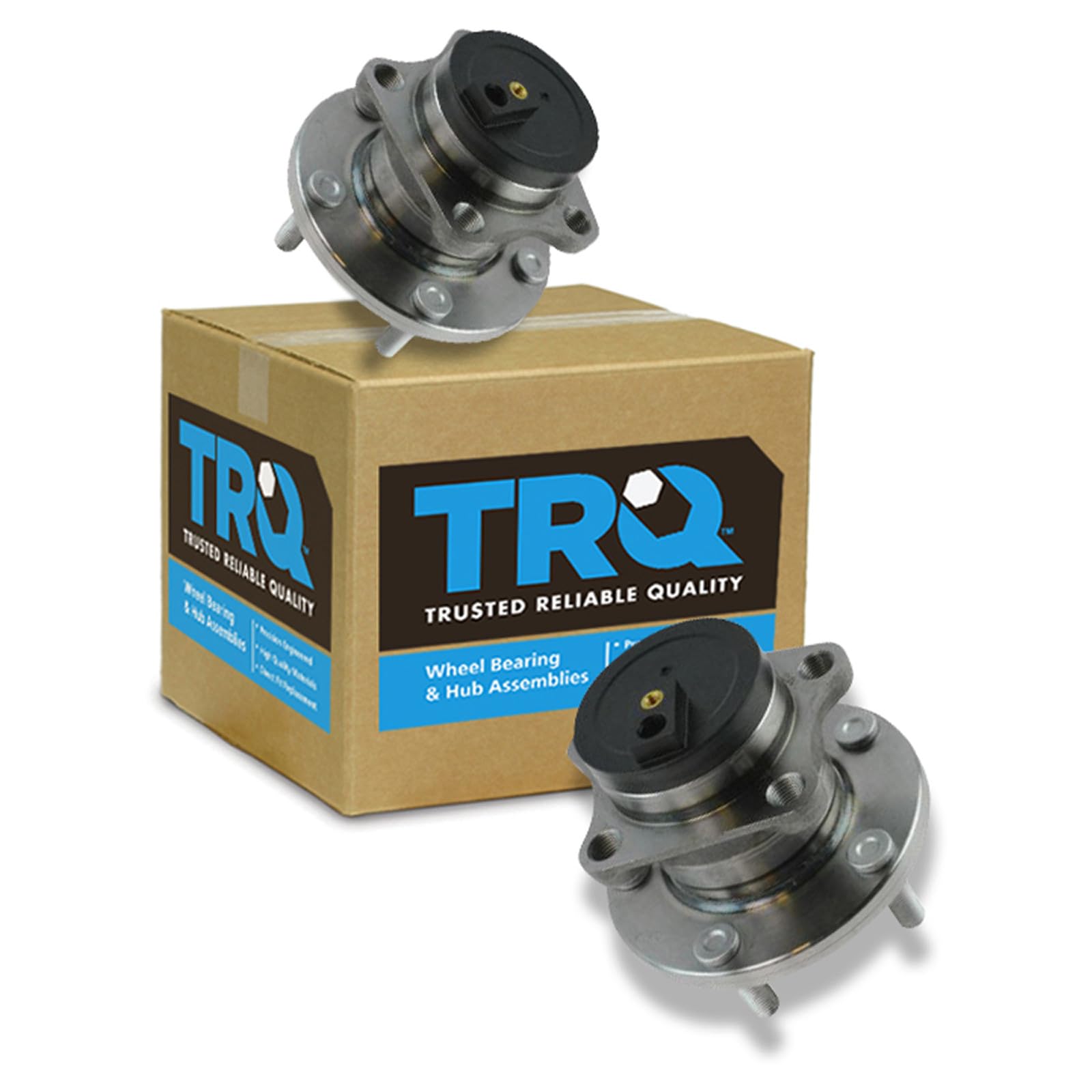 TRQ Rear Driver and Passenger Side Wheel Bearing and Hub Assembly Set 2