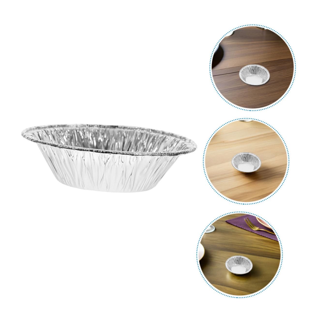 600 Piezas Moldes para Tartaletas de Hojalata Desechables Bandejas Redondas de Aluminio para Hornear Tartas Moldes para Pasteles y Postres Resistente Altas Temperaturas Uso Hornos