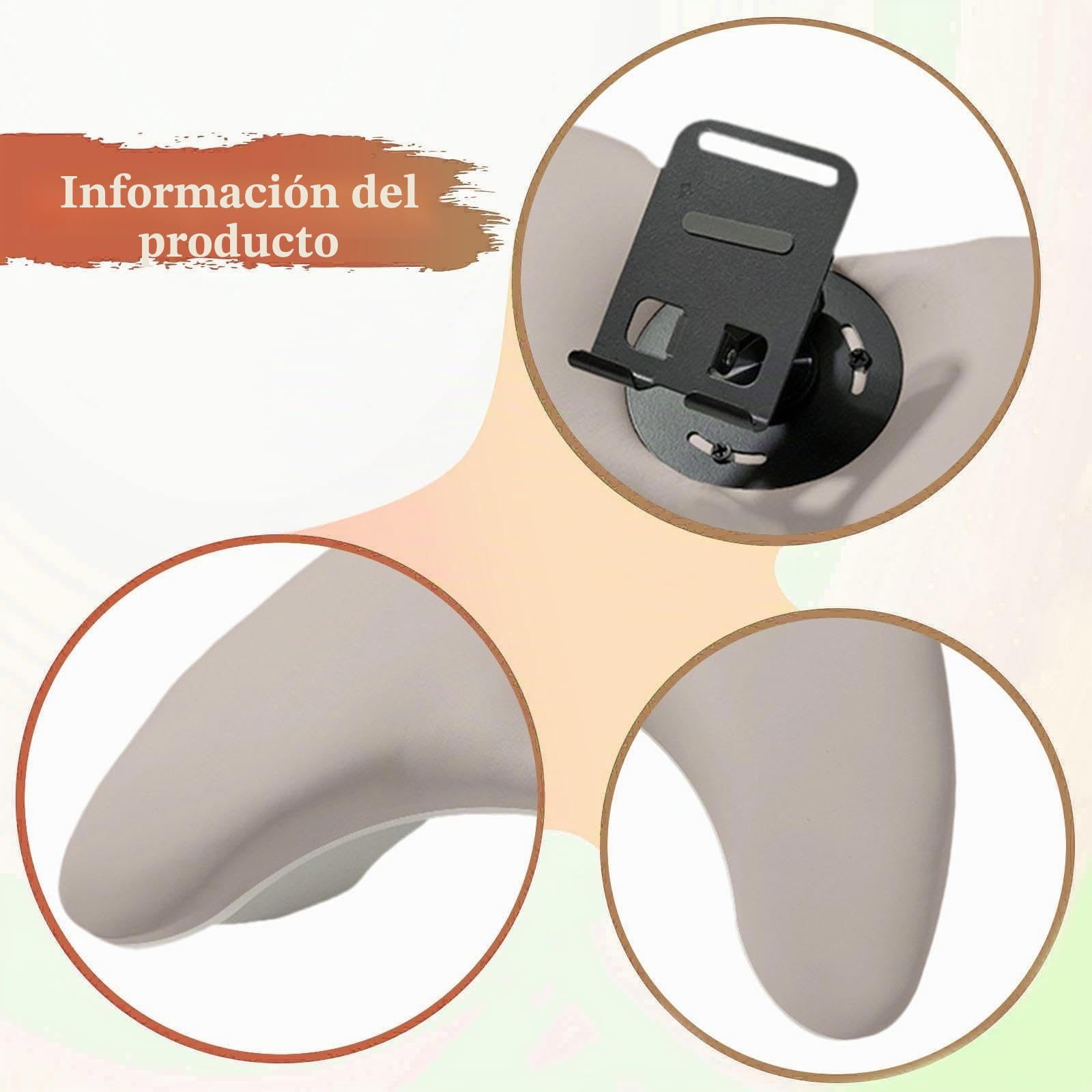 Harilla Reposabrazos para manicura profesional en forma de U con soporte ajustable para teléfono y reposabrazos para salón de manicura, Marrón Claro