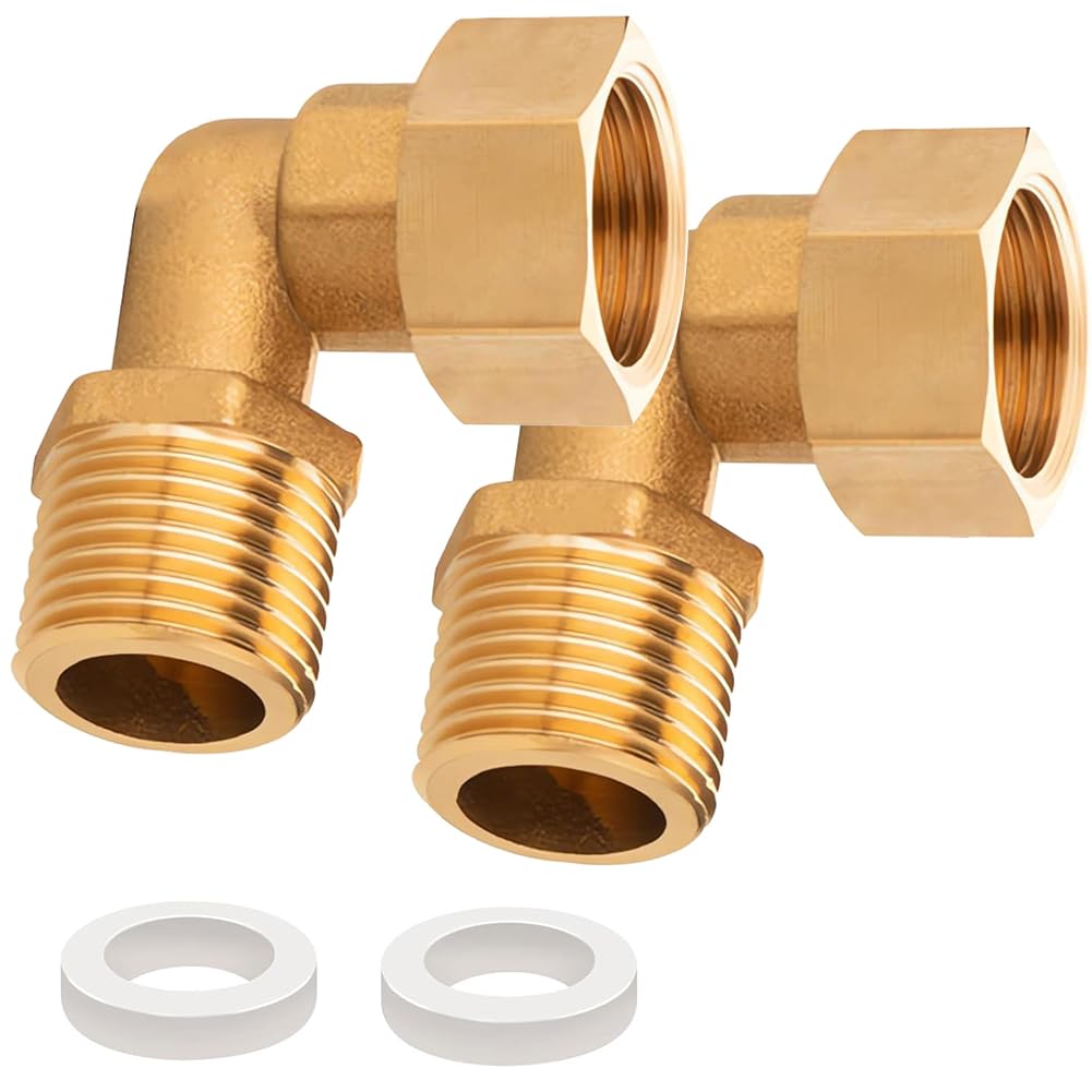 Profiwoab 2 stuks 1/2 inch messing slangaansluiting 12mm slangverbinding binnendraad slangkoppeling voor tuinslang, sanitair