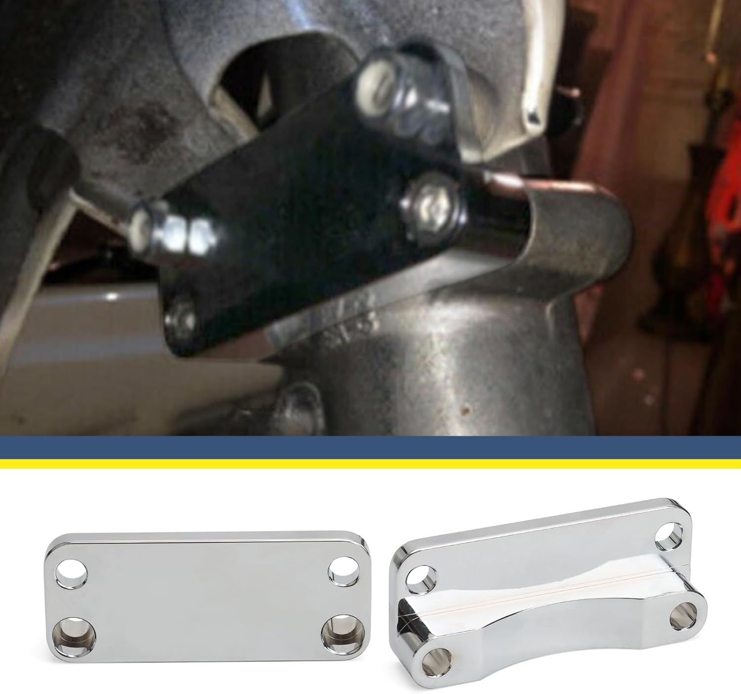 Front Fender Spacer Bracket Fender Risers Lift Brackets Fit for Harley 2003-2013 Touring Road King Road Glide Street Glide Electra Glide Tri Glide Ultra Classic Ultra Limited (Chrome)