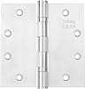 3 Pack Full 316 Stainless Steel Door Hinges 4.5x4.5 Inch Heavy Duty Marine-Grade Rust Proof Ball Bearing Hinges for Exterior Outswing Doors, High-Salt Environments Non Removable Pin