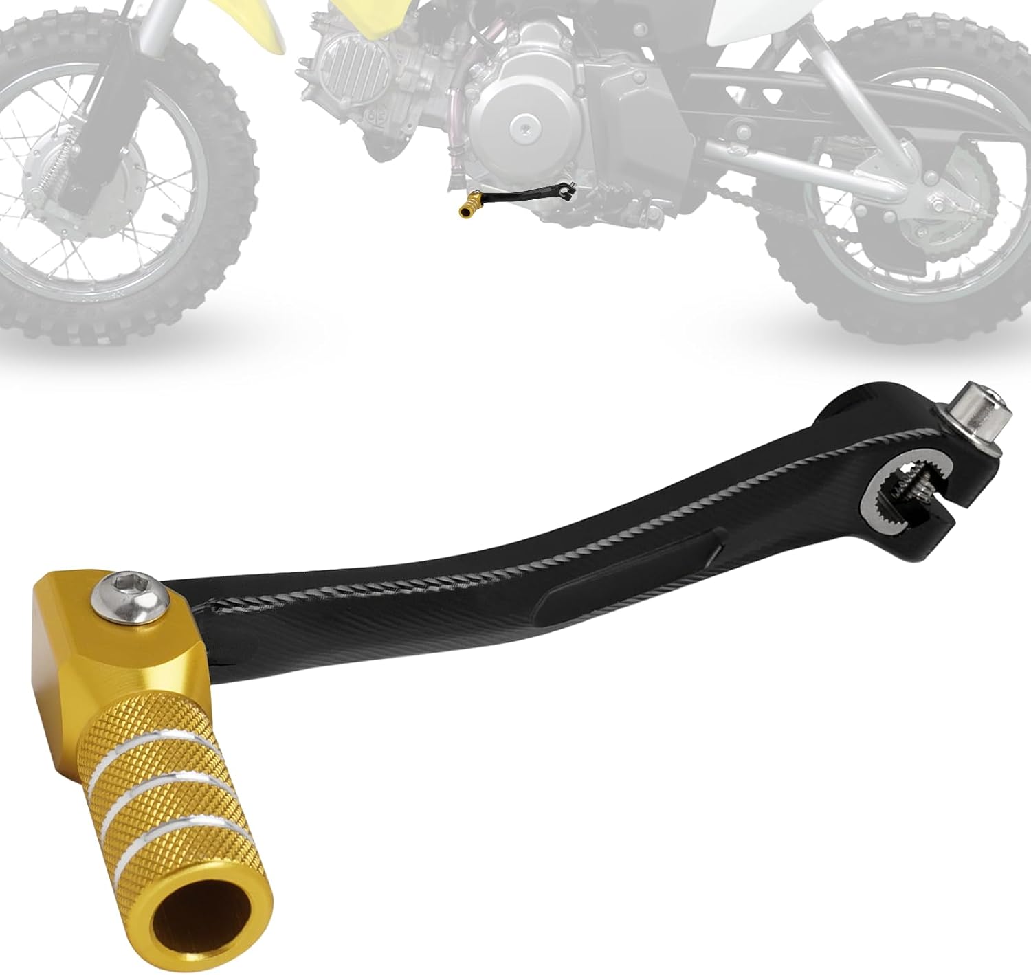 Dirt Bike Folidng Gear Shifter Motorcycle Shift Lever CNC Gold - Universal for 50-125cc KLX CRF YZ TTR PW XR KX SSR Apollo TAO TAO SDG Dirt Pit Bike|Foldable Design|Sturdy Build|Easy Install