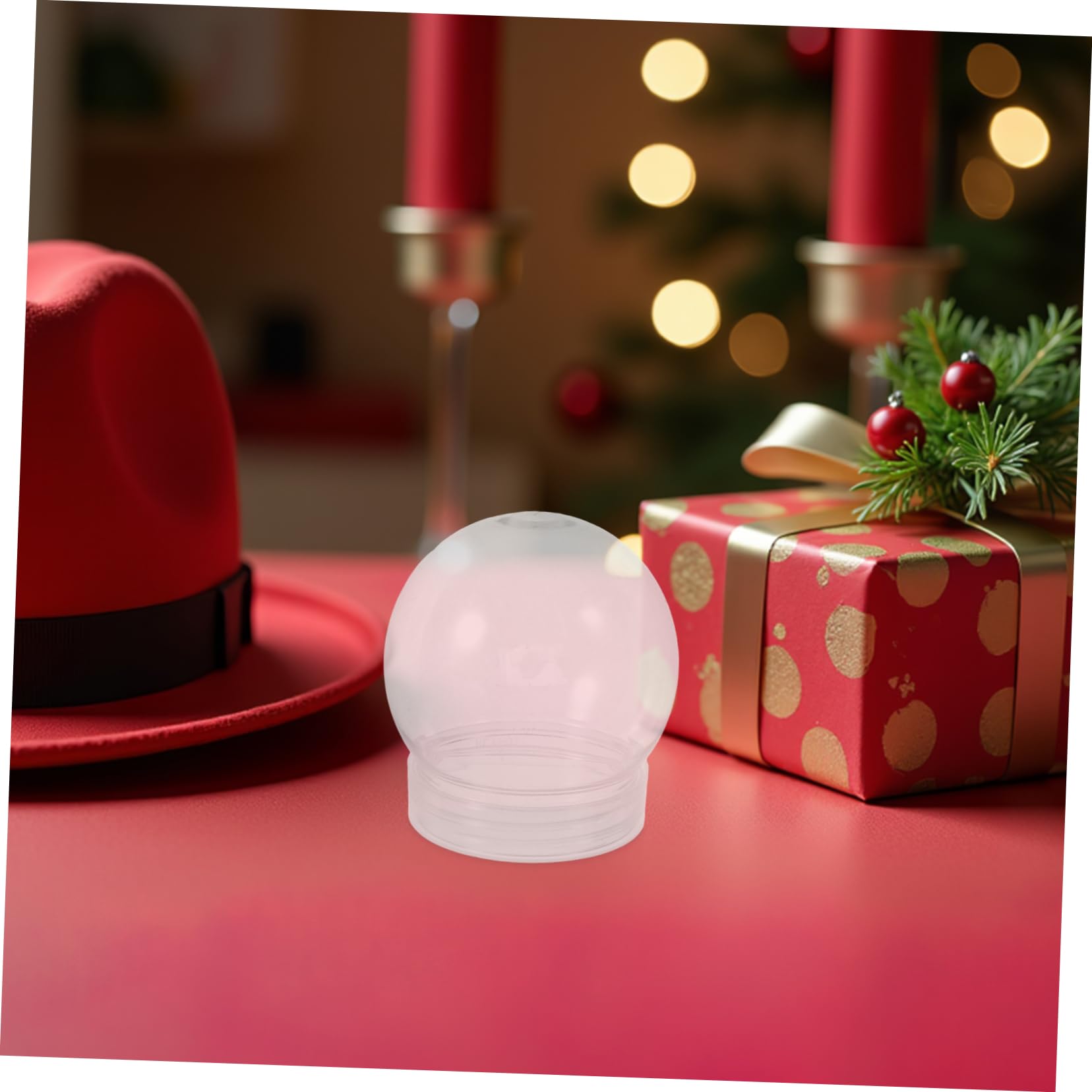 MAGICLULU Bolas Transparentes Capacidad 150ml de Plástico 24 Seguras y Prácticas para Ambientación en Navidad para Manualidades Navideñas DIY
