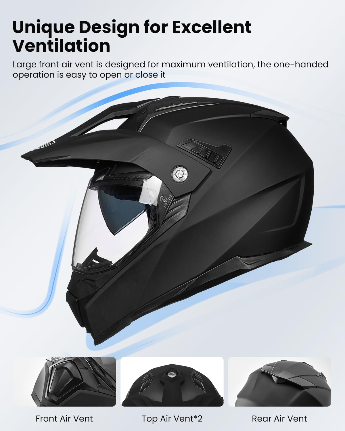ILM Casco Moto Motocross Integrale Donna Uomo ECE22.06 Omologato Modello 606V