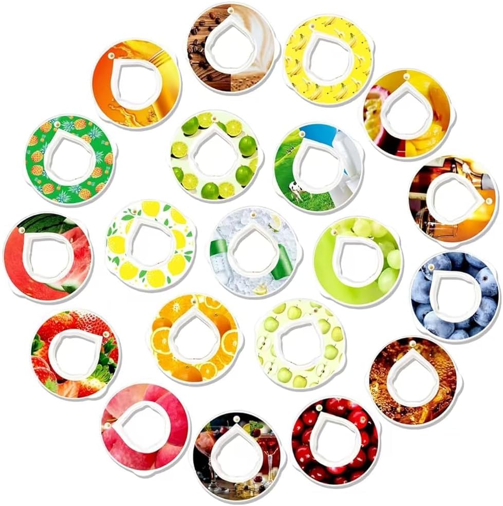 20 Flavor Fruit Pods For Air Water Bottle(750ml), Scent Rings Water Bottles Accessory, 0% Sugar 0% calorie Fruit Fragrance Podsfor Daily Exercise Boost Drinking Water