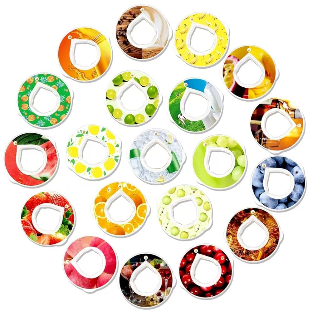 20 Flavor Fruit Pods For Air Water Bottle(750ml), Scent Rings Water Bottles Accessory, 0% Sugar 0% calorie Fruit Fragrance Podsfor Daily Exercise Boost Drinking Water