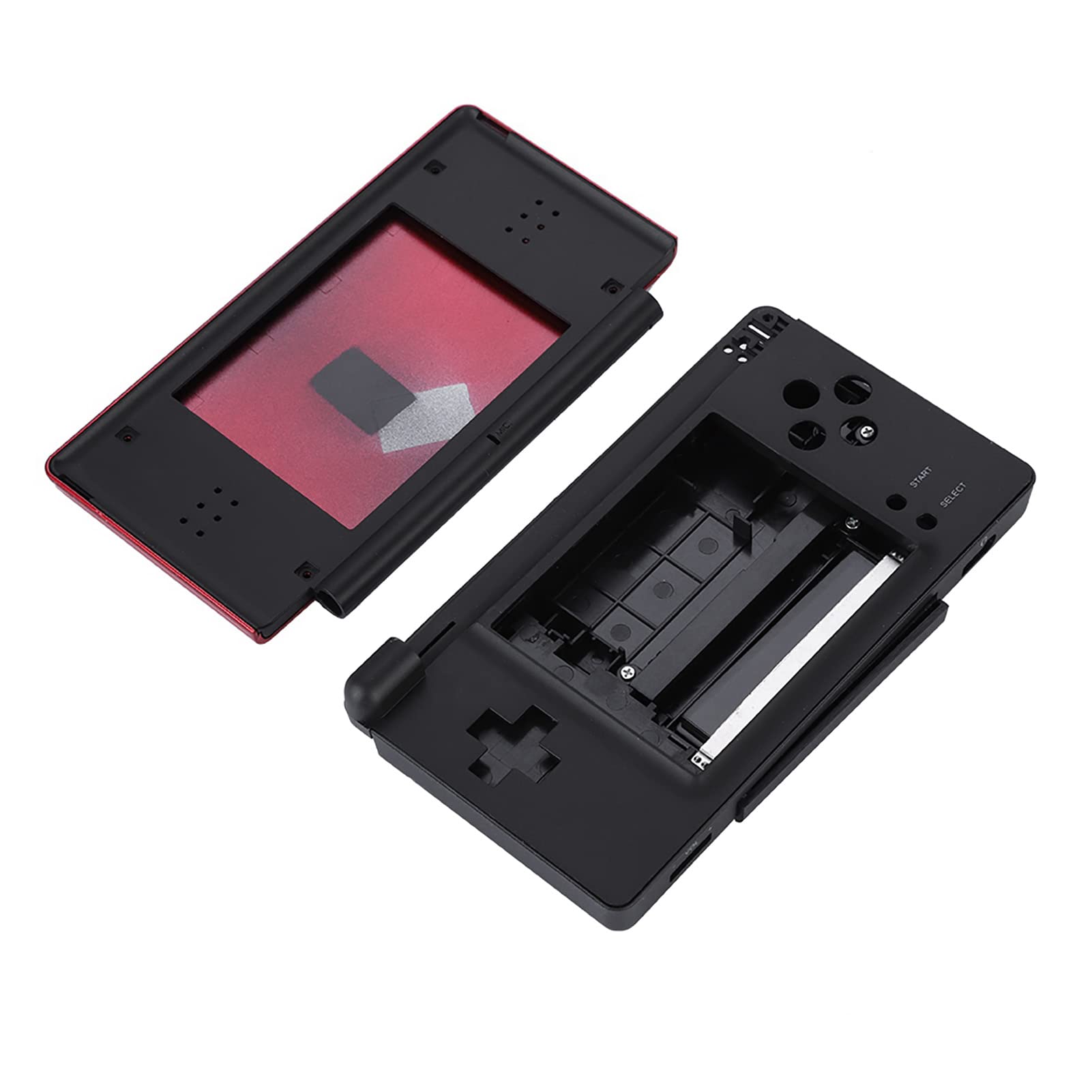 Cas de Remplacement Transparent NDSL, Kit de Boîtier pour DS, Pièces de Réparation Complètes Lite NDSL(Rouge)