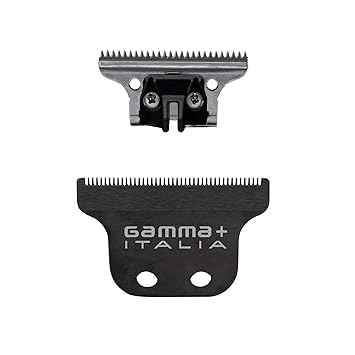 GAMMA+ Replacement Professional Black Diamond Carbon Fixed Blade Set with Stainless Steel Deep Tooth Cutter (Fits Gamma+ Protg and Hitter Trimmer models)