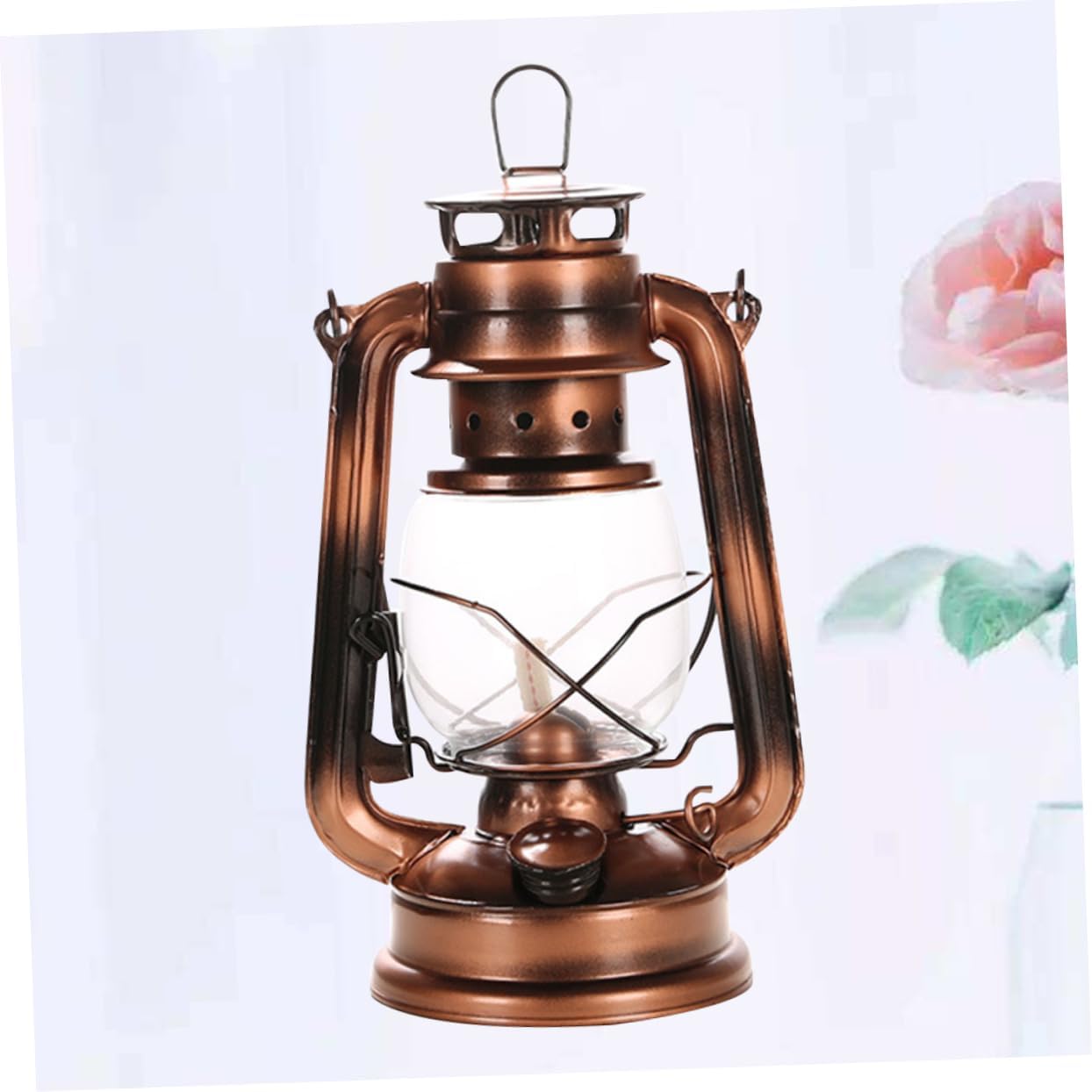 1pc Vintage Kerosene Lamp Rustic Iron Hanging Lantern for Outdoor Camping Home Decor and Bar Use and Portable Lighting