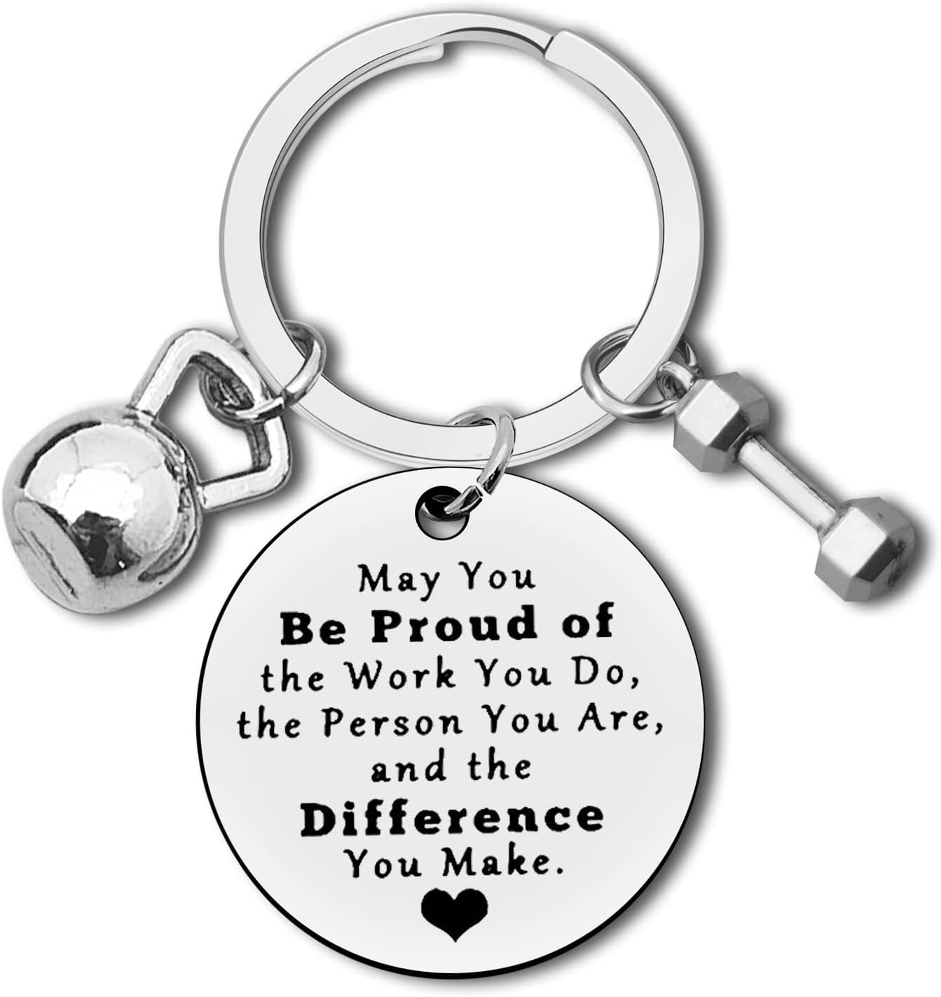 Fitness Instructor Appreciation Keyring - Thank You Gift for Fitness Coach, Workout Trainer, Personal Trainer, Bodybuilder, Gym Employee, Coworker, Retirement