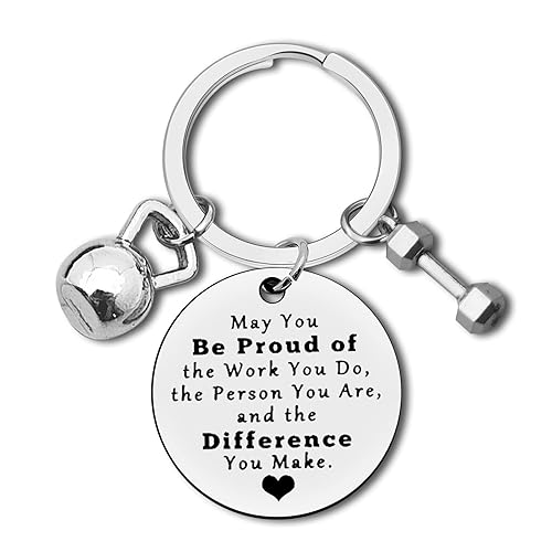 Dabihu Fitness Instructor Gift Appreciation Keychain Thank You Gift for