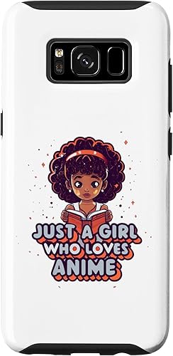 Galaxy S8 Just a girl who loves Anime Black Girl Afro Girl Case