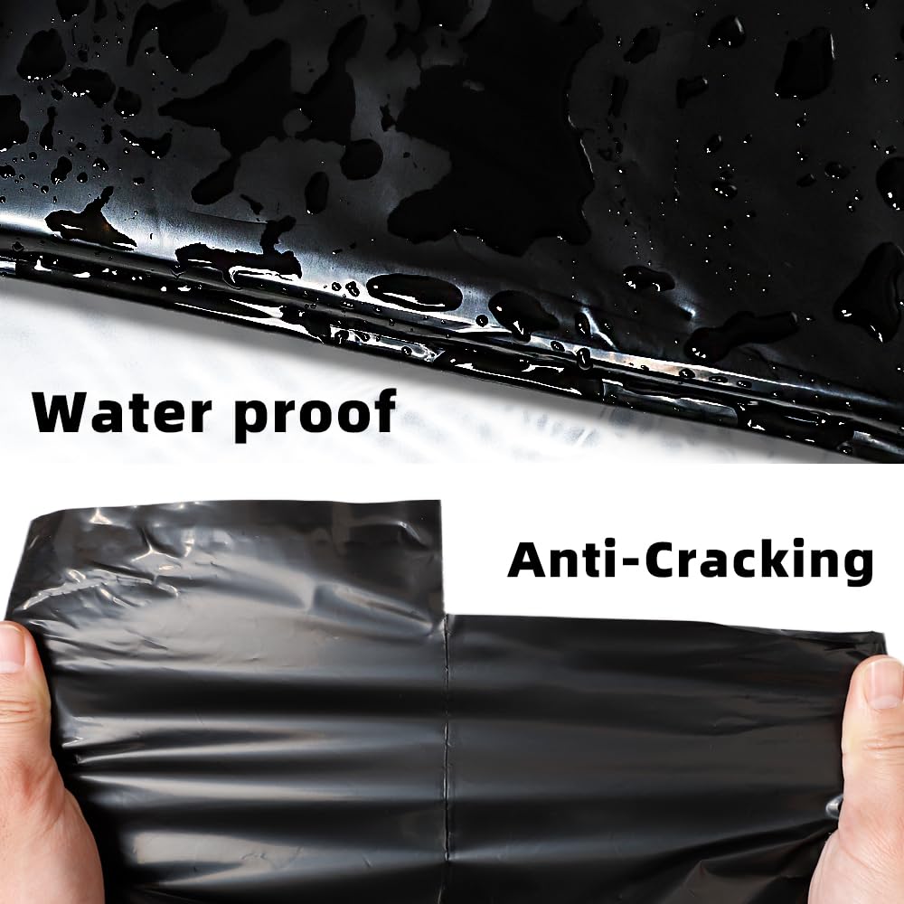 POLYSELLS - Sobres de envío de polietileno, sellado calcomanía fuerte, impermeable y resistente al desgarro para ropa, libros y accesorios (negro, 7.5 x 10.5 pulgadas, 100 unidades)