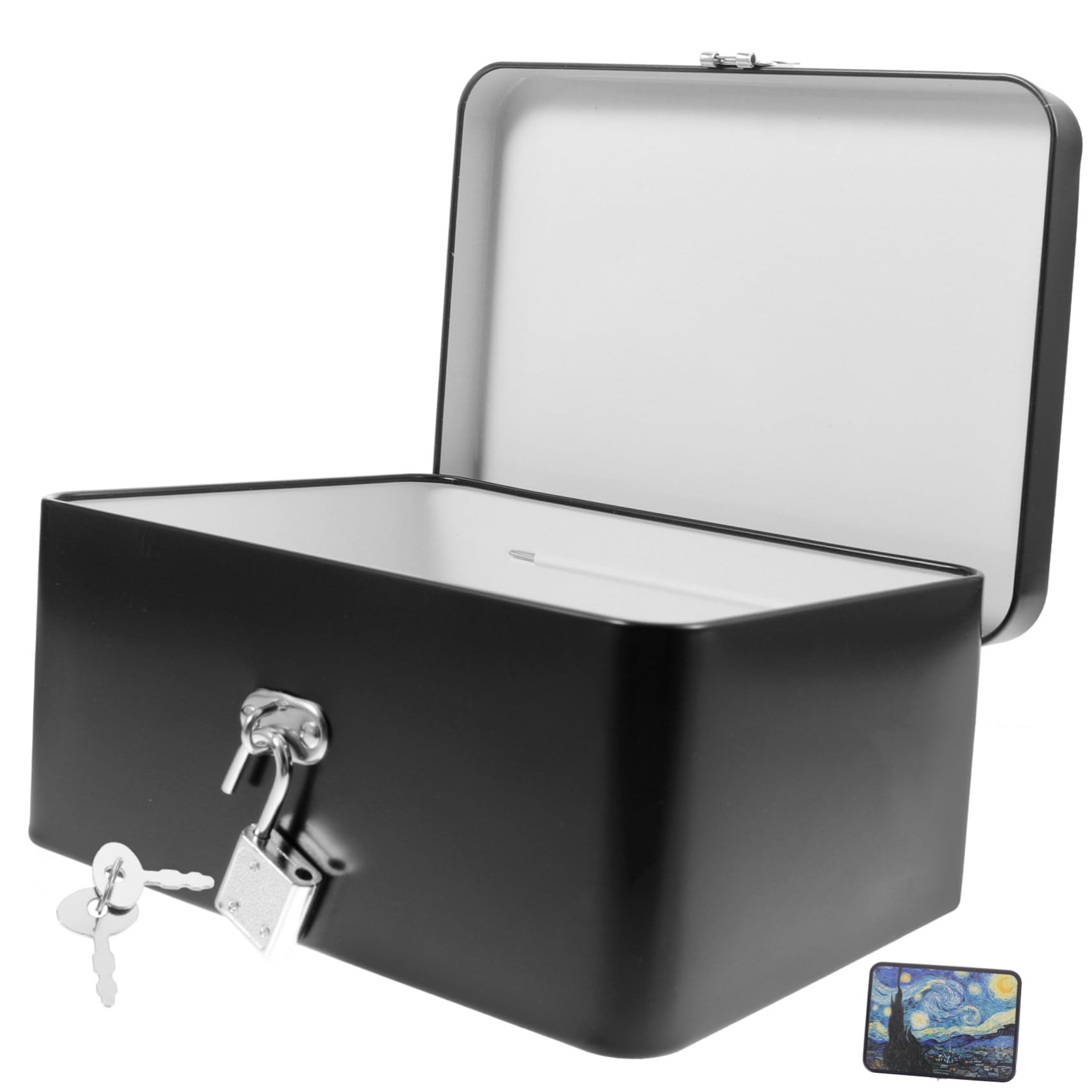 Ipetboom Vintage Blechdose Mit Schloss & Schlüssel – Weiße Aufbewahrungsbox, Metallbox Für Schmuck, Süßigkeiten, Andenken