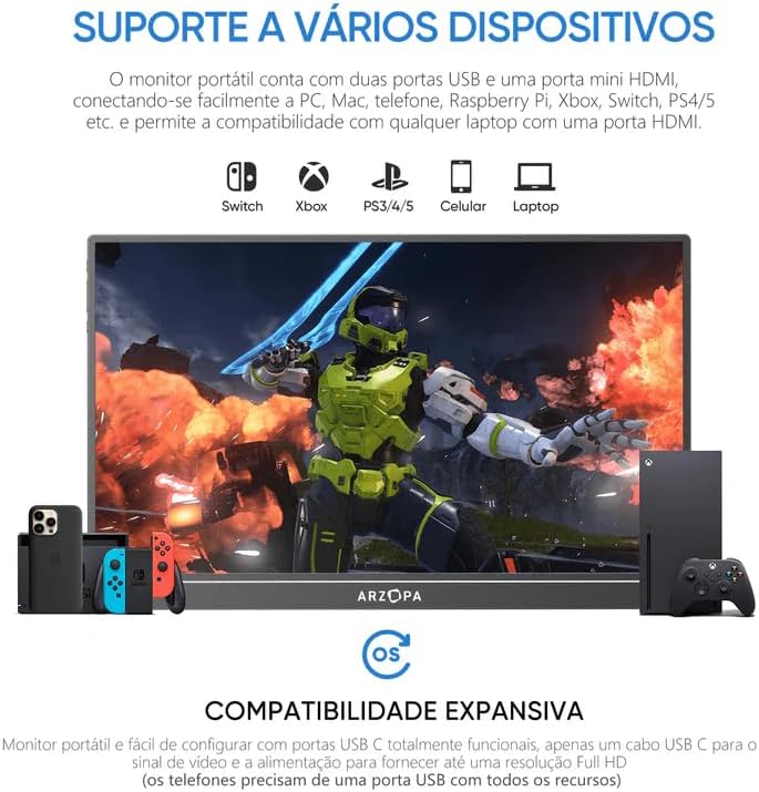 Review Monitor Portátil ARZOPA A1: A Versatilidade Que Seu Setup Merece! 5 61cpd5BWBIL. AC