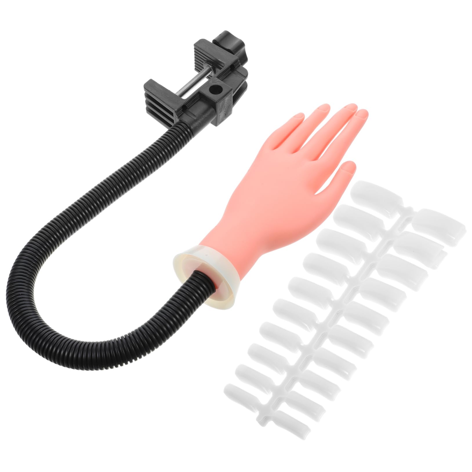 Gatuida 100 Pezzi Mani Finte in Plastica con Unghie Finte Mobili Flessibili per Pratica Manicure Modelli Riutilizzabili Accessori per Unghie Principianti e Saloni