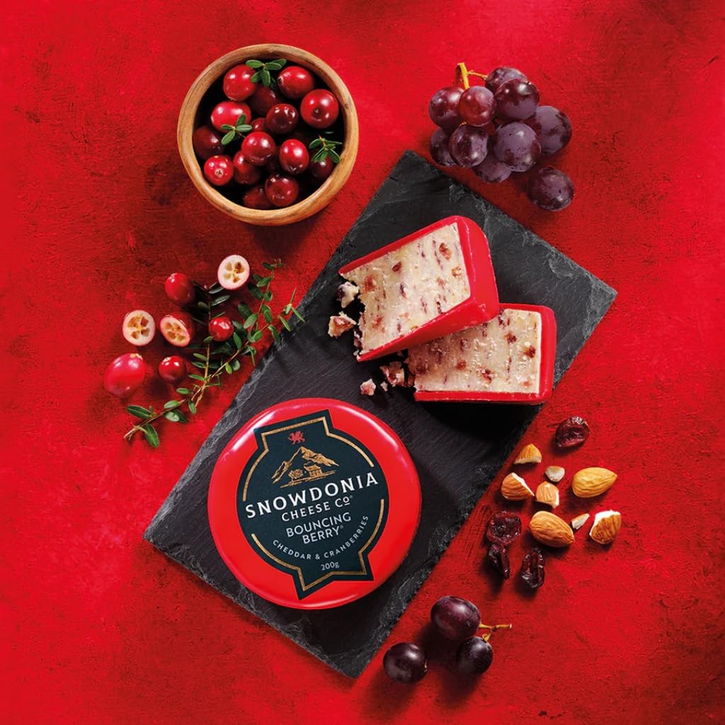3 x Cheddar Snowdonia Cheese Company Bouncing Berry à la Canneberge 200g