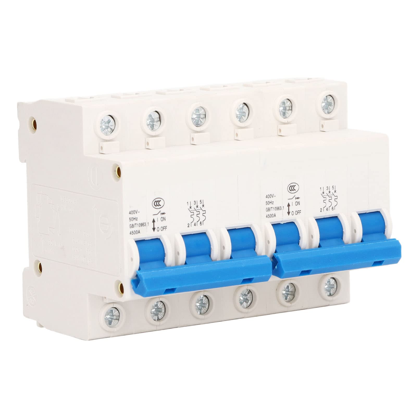 IEUMJNAT Dual Power Transfer Switch Interlock 4500A AC400V Circuit Breaker PVC for Solar Panel(32A)