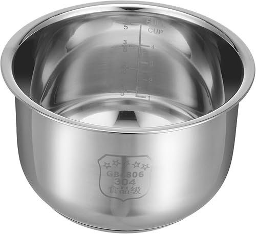 Cabilock Inner Pot - Olla de cocina interior de 2 litros de acero inoxidable para arrocera de acero inoxidable, recipiente de repuesto para olla