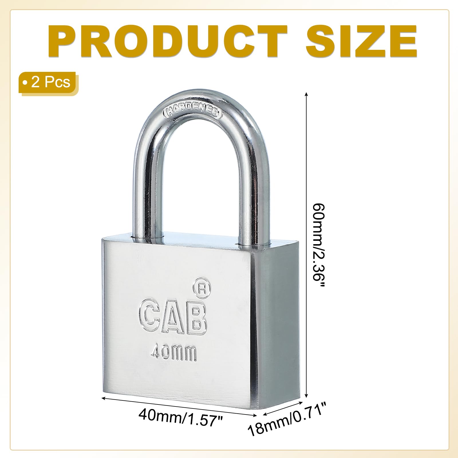 PATIKIL Pin Tumbler Padlock 40mm (1-9/16") - Image 2