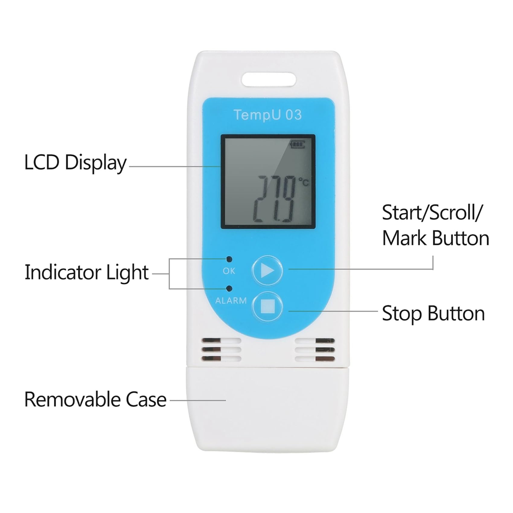 6X TempU 03 Registrador de Datos de Temperatura y Humedad USB Reutilizable TEMP Registrador de Datos Medidor de Registro de Humedad