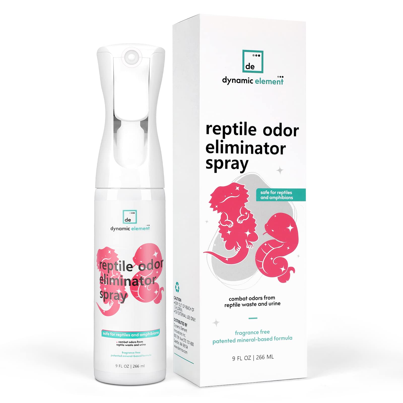 Spray Antiolores Terrario Reptiles, Sin Perfume, 266ml | Fórmula mineral, Seguro para reptiles y anfibios, Terrarios, Serpientes, tortugas, lagartos, geckos