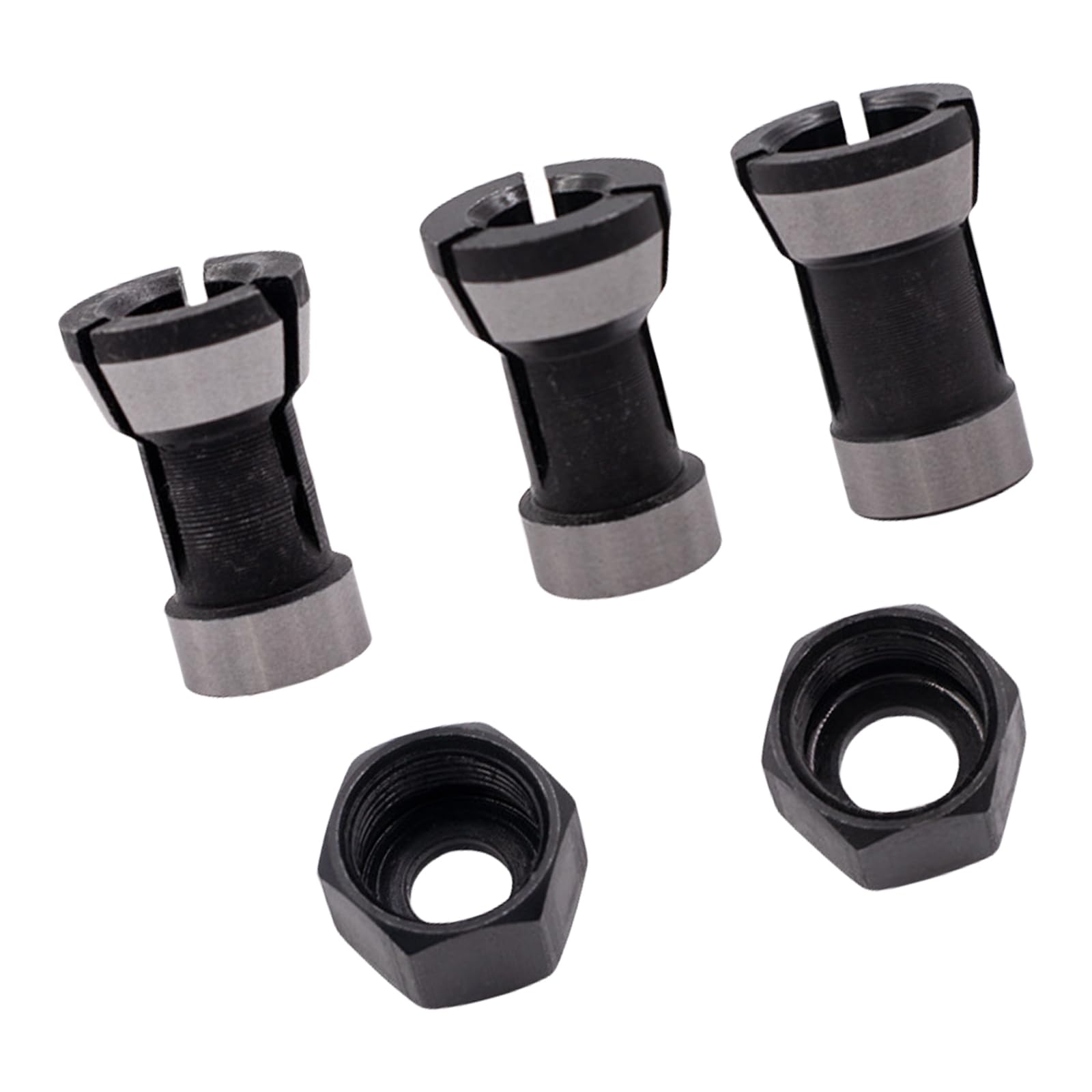 Newft 5Pieces Sturdy Router Collet Set For Perfect Integration Into Multiple Machines Perfect For Detailed Woodwork Functional Router Attachment