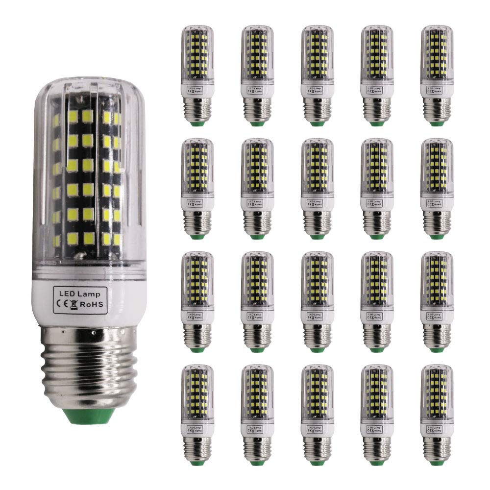Mengjay Lot de 20 lampes de maïs, série E27, blanc chaud, 3200 K, AC220 V, 9 W, 750 lm, taille 31 x 102 mm, avec CE et RoHS
