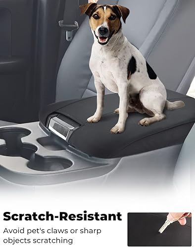 Vista 7 de ISSYAUTO - Funda de consola central, solo para consola de asiento auxiliar, funda de reposabrazos personalizada acogedora funda de consola