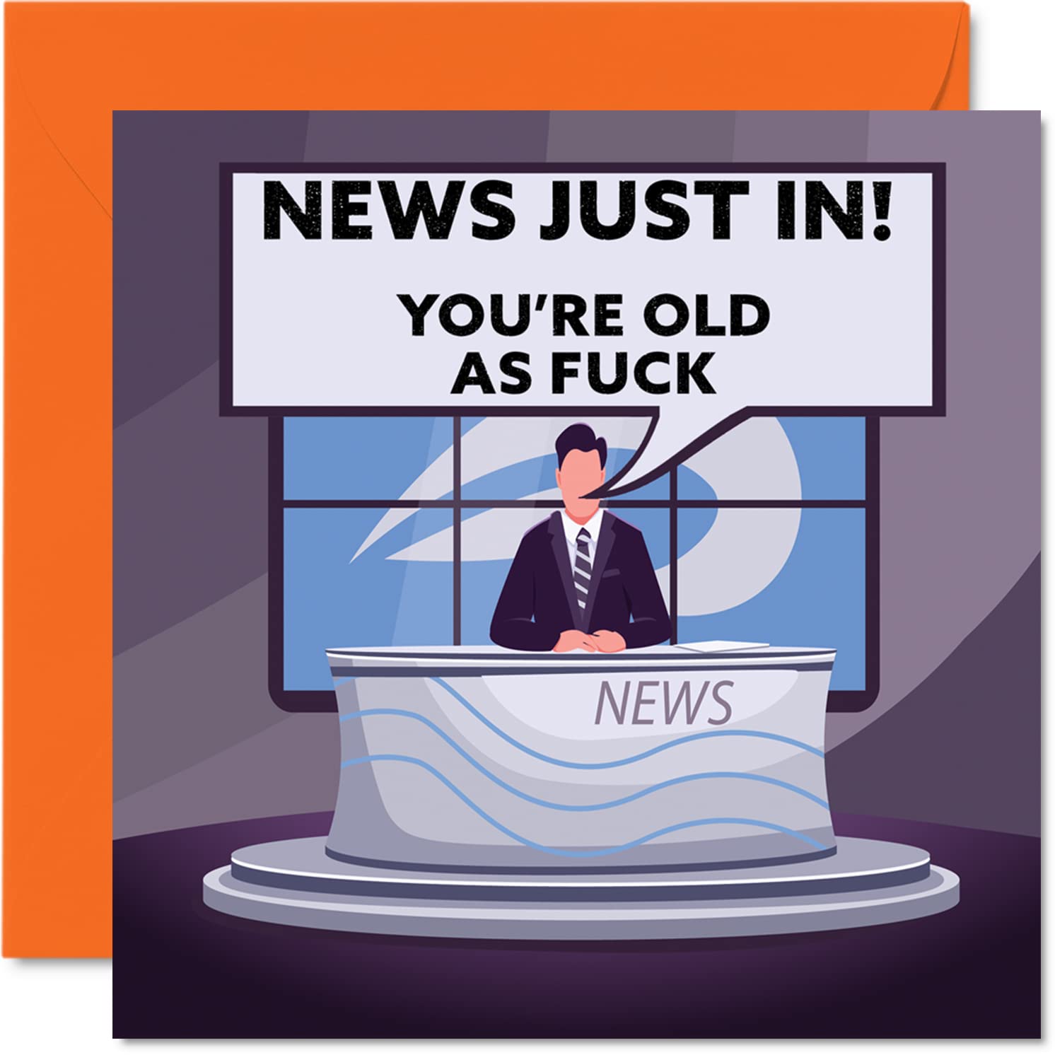 Funny Birthday Cards for Men Women - Birthday News - Offensive Rude Card for Mum Dad Brother Sister Son Daughter Nan Grandad, 145mm Joke Humour Banter Greeting Cards Oldi Bday