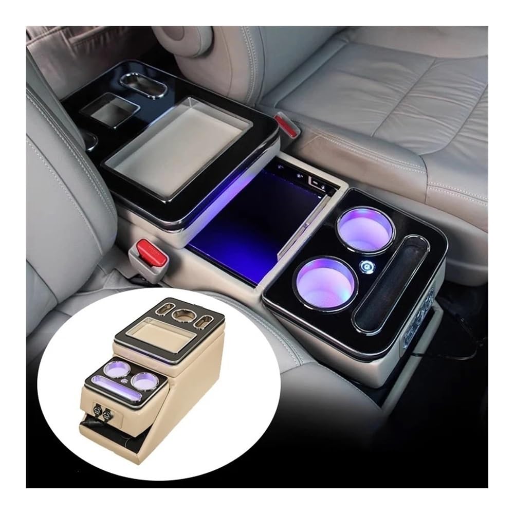 Caja De Consola Con Reposabrazos Almacenamiento Frontal Universal General, Cargador Inalámbrico Gran Capacidad Para Odyssey Para MPV, 24cm