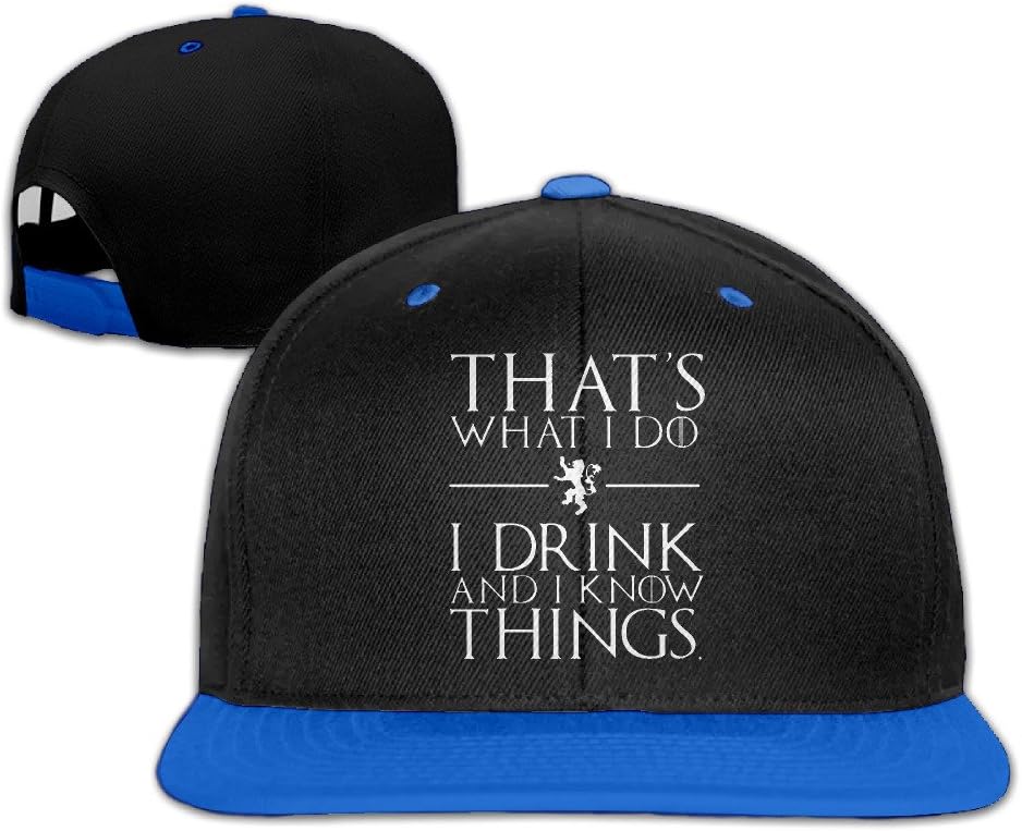 That's What I Do I Drink and Know I Things Youngster Casual Hip-hop Baseball Cap Snapback Hats