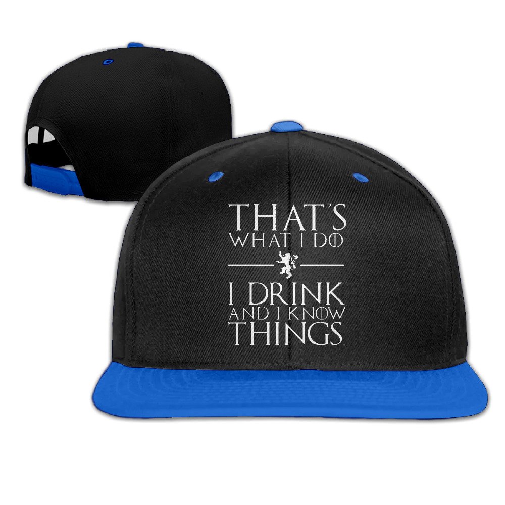 That's What I Do I Drink and Know I Things Youngster Casual Hip-hop Baseball Cap Snapback Hats
