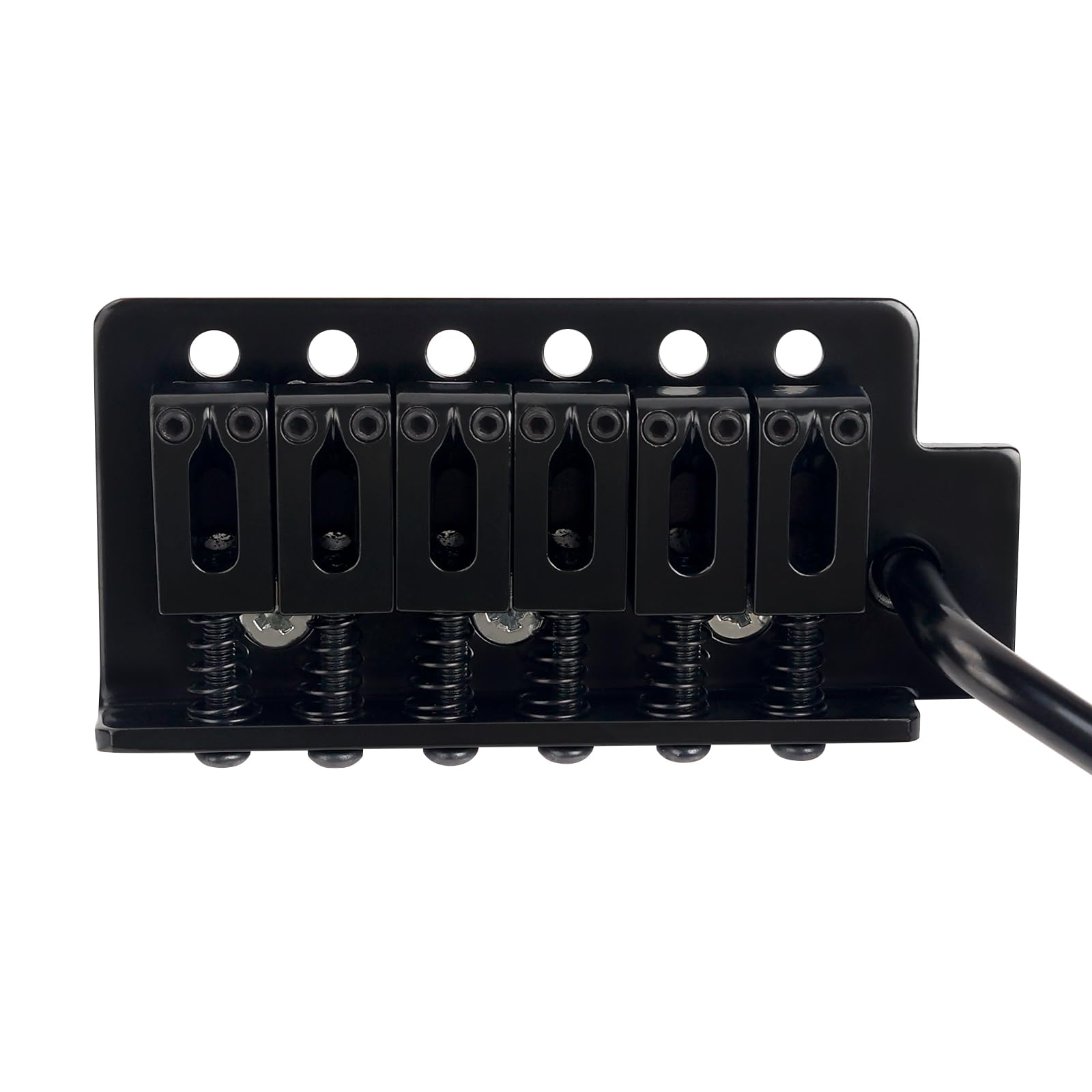 Banworks 6-String Tremolo Bridge System 52.5mm (2 1/16") String Space with Modern Saddles Tremolo Arm and Zinc Block for Strat ST Squier Style Electric Guitars JT/CYXT-01 Black - Image 4