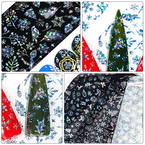 Lurrose 30Pcs Weihnachten Nagelkunst Aufkleber Schneeflocke Nagelaufkleber Weihnachten Maniküre Aufkleber für Frauen… – Bild 7