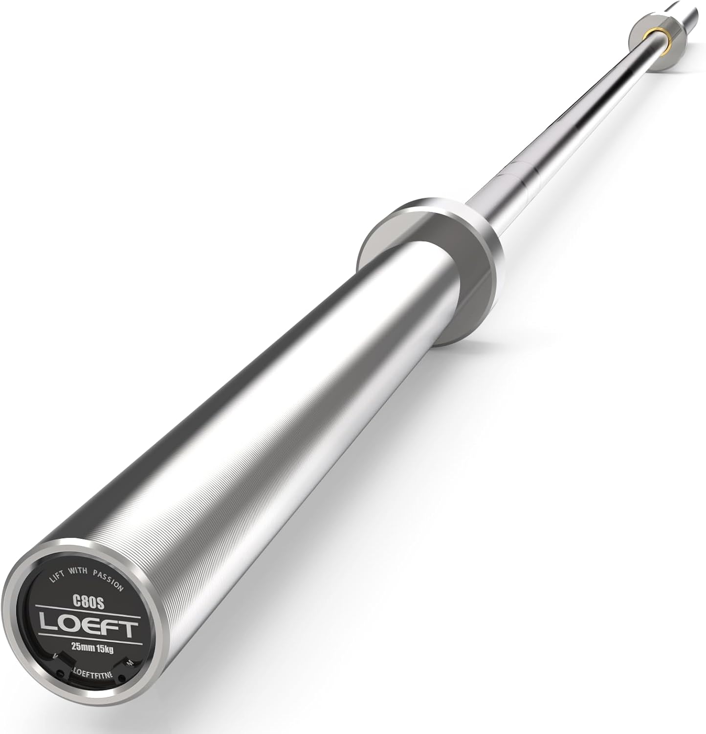 Olympic Barbell for Women, 6ft 15kg 25MM Women's Mult Barbell for Weightlifting and Powerlifting, 1200 lbs Weight Capacity 190K PSI Weight Bar Fit 2" Weight Plates (C80S)